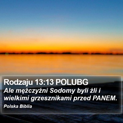 Rodzaju 13:13 POLUBG Bible Verse Image