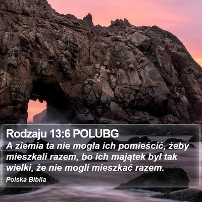 Rodzaju 13:6 POLUBG Bible Verse Image