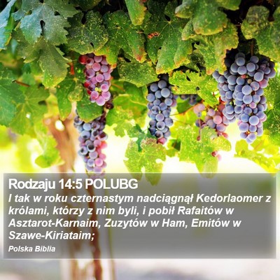 Rodzaju 14:5 POLUBG Bible Verse Image