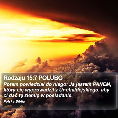 Rodzaju 15:7 POLUBG Bible Verse Image