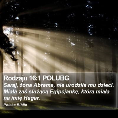 Rodzaju 16:1 POLUBG Bible Verse Image