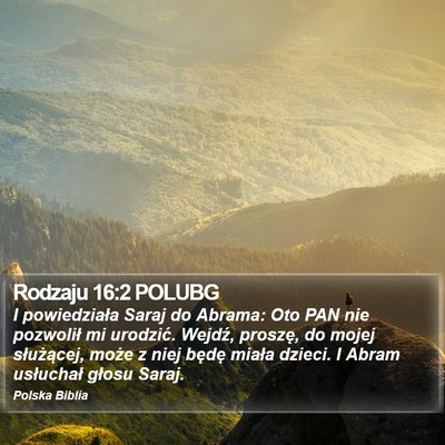 Rodzaju 16:2 POLUBG Bible Verse Image