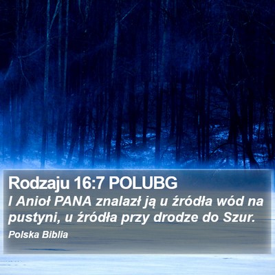 Rodzaju 16:7 POLUBG Bible Verse Image