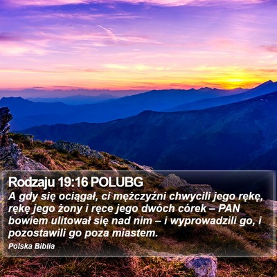 Rodzaju 19:16 POLUBG Bible Verse Image