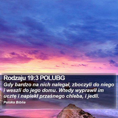 Rodzaju 19:3 POLUBG Bible Verse Image