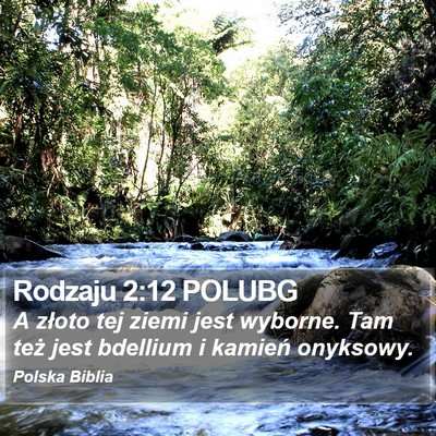 Rodzaju 2:12 POLUBG Bible Verse Image