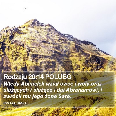 Rodzaju 20:14 POLUBG Bible Verse Image