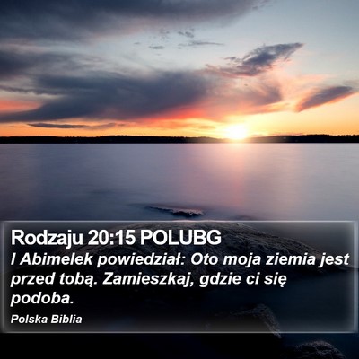 Rodzaju 20:15 POLUBG Bible Verse Image