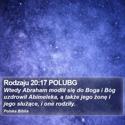 Rodzaju 20:17 POLUBG Bible Verse Image