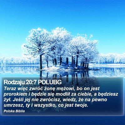 Rodzaju 20:7 POLUBG Bible Verse Image