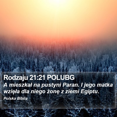 Rodzaju 21:21 POLUBG Bible Verse Image