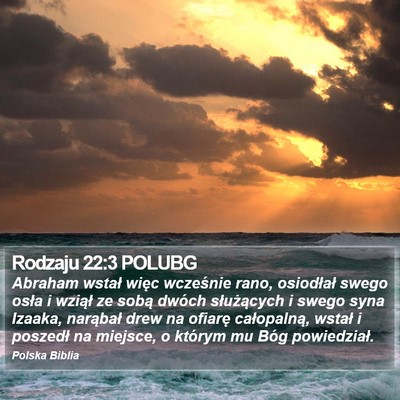 Rodzaju 22:3 POLUBG Bible Verse Image