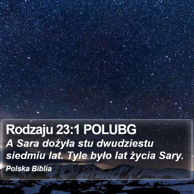 Rodzaju 23:1 POLUBG Bible Verse Image