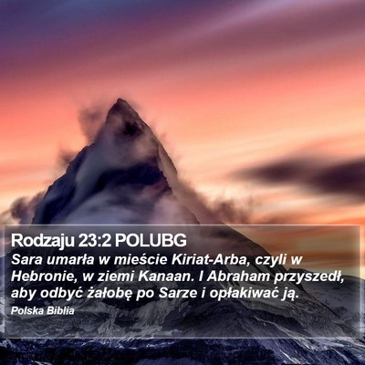 Rodzaju 23:2 POLUBG Bible Verse Image