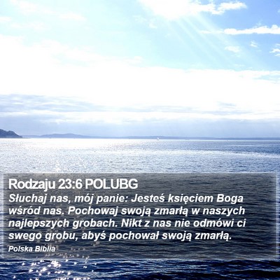 Rodzaju 23:6 POLUBG Bible Verse Image
