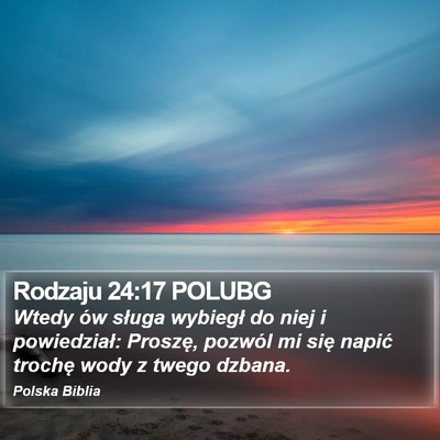 Rodzaju 24:17 POLUBG Bible Verse Image