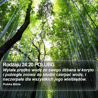 Rodzaju 24:20 POLUBG Bible Verse Image