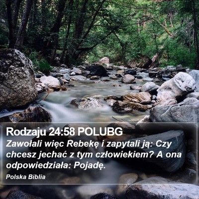Rodzaju 24:58 POLUBG Bible Verse Image