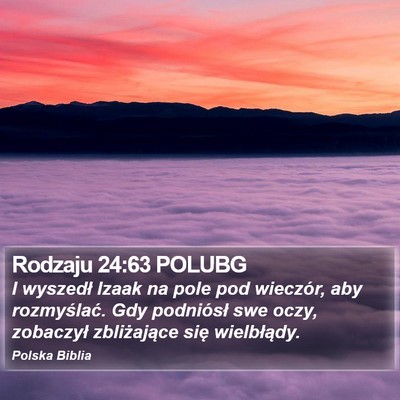 Rodzaju 24:63 POLUBG Bible Verse Image