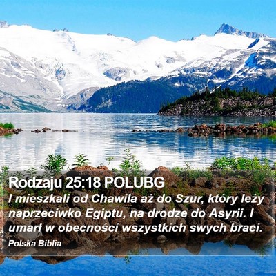 Rodzaju 25:18 POLUBG Bible Verse Image