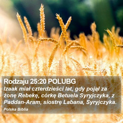Rodzaju 25:20 POLUBG Bible Verse Image
