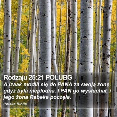 Rodzaju 25:21 POLUBG Bible Verse Image