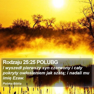 Rodzaju 25:25 POLUBG Bible Verse Image
