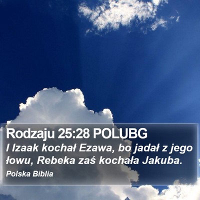 Rodzaju 25:28 POLUBG Bible Verse Image