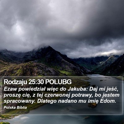 Rodzaju 25:30 POLUBG Bible Verse Image