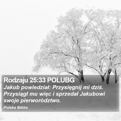 Rodzaju 25:33 POLUBG Bible Verse Image
