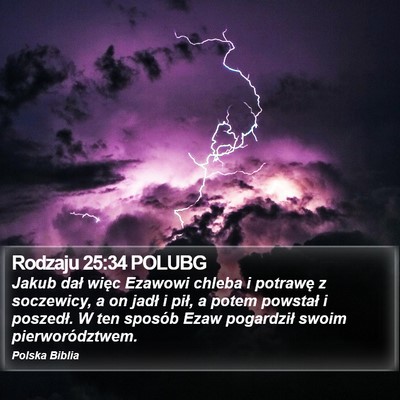 Rodzaju 25:34 POLUBG Bible Verse Image