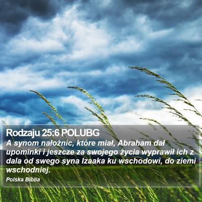 Rodzaju 25:6 POLUBG Bible Verse Image