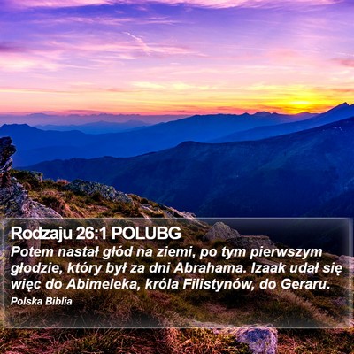 Rodzaju 26:1 POLUBG Bible Verse Image