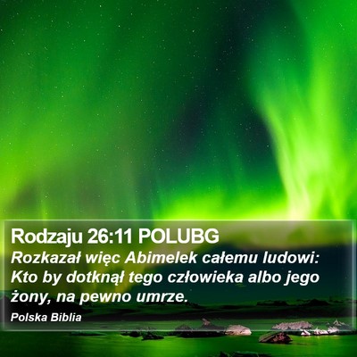 Rodzaju 26:11 POLUBG Bible Verse Image