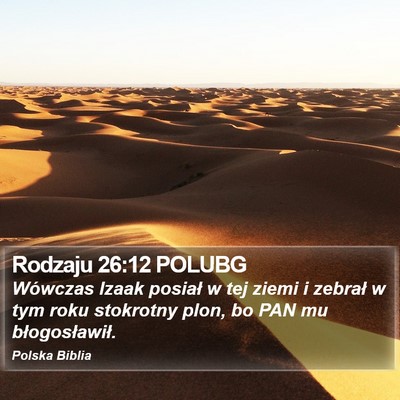 Rodzaju 26:12 POLUBG Bible Verse Image