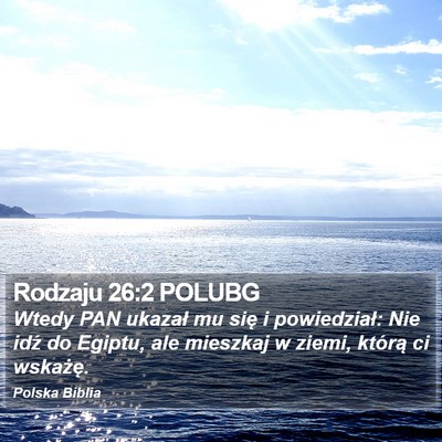 Rodzaju 26:2 POLUBG Bible Verse Image