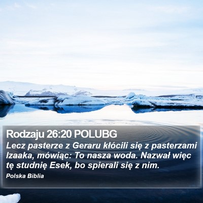 Rodzaju 26:20 POLUBG Bible Verse Image