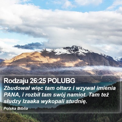 Rodzaju 26:25 POLUBG Bible Verse Image