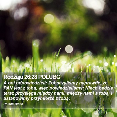 Rodzaju 26:28 POLUBG Bible Verse Image