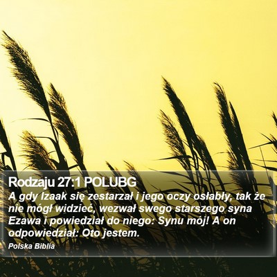 Rodzaju 27:1 POLUBG Bible Verse Image