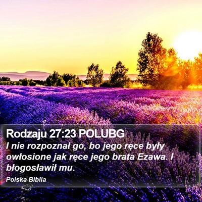 Rodzaju 27:23 POLUBG Bible Verse Image