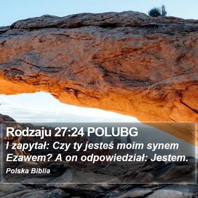 Rodzaju 27:24 POLUBG Bible Verse Image