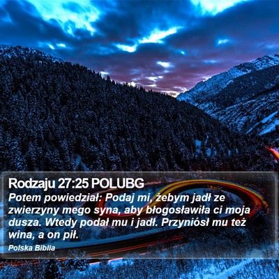 Rodzaju 27:25 POLUBG Bible Verse Image