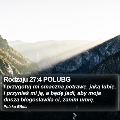 Rodzaju 27:4 POLUBG Bible Verse Image