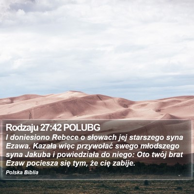 Rodzaju 27:42 POLUBG Bible Verse Image