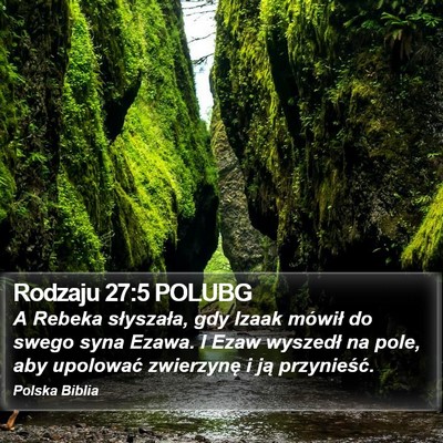 Rodzaju 27:5 POLUBG Bible Verse Image