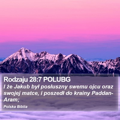 Rodzaju 28:7 POLUBG Bible Verse Image