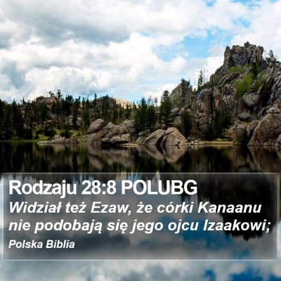 Rodzaju 28:8 POLUBG Bible Verse Image