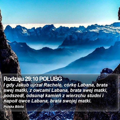 Rodzaju 29:10 POLUBG Bible Verse Image