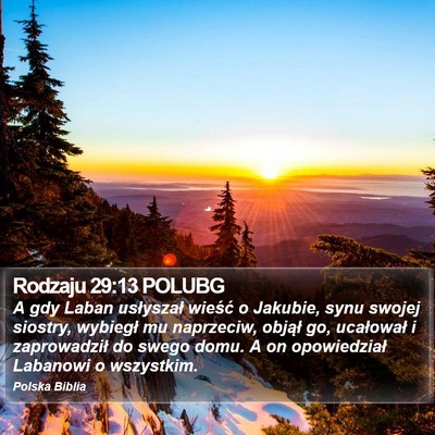 Rodzaju 29:13 POLUBG Bible Verse Image